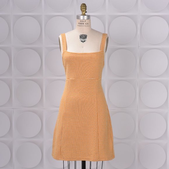 Free People Dresses & Skirts - 🚒🔝🔥HOT ITEM 🔥🔝Free People mini dress| White and Yellow checkered| M |NWT